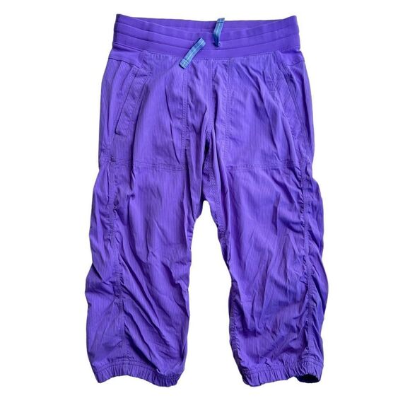Ivivva by Lululemon Power Purple Live to Move Crop Pants Girls Size 14 - Picture 1 of 12